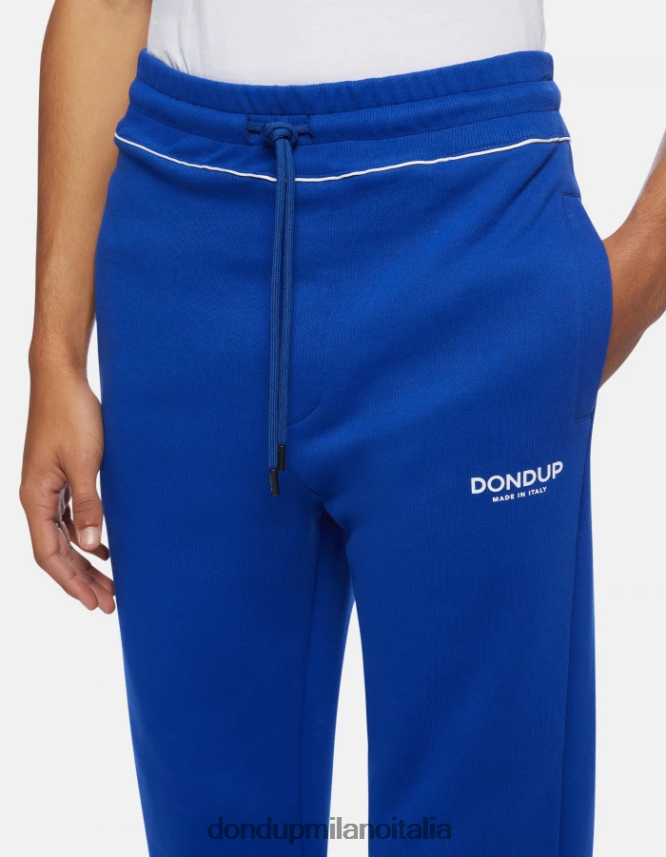 DONDUP hombres joggers regular fit de lana vestir azul real AZX2Z0772