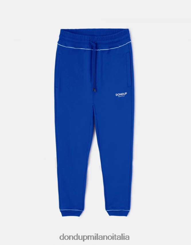 DONDUP hombres joggers regular fit de lana vestir azul real AZX2Z0772