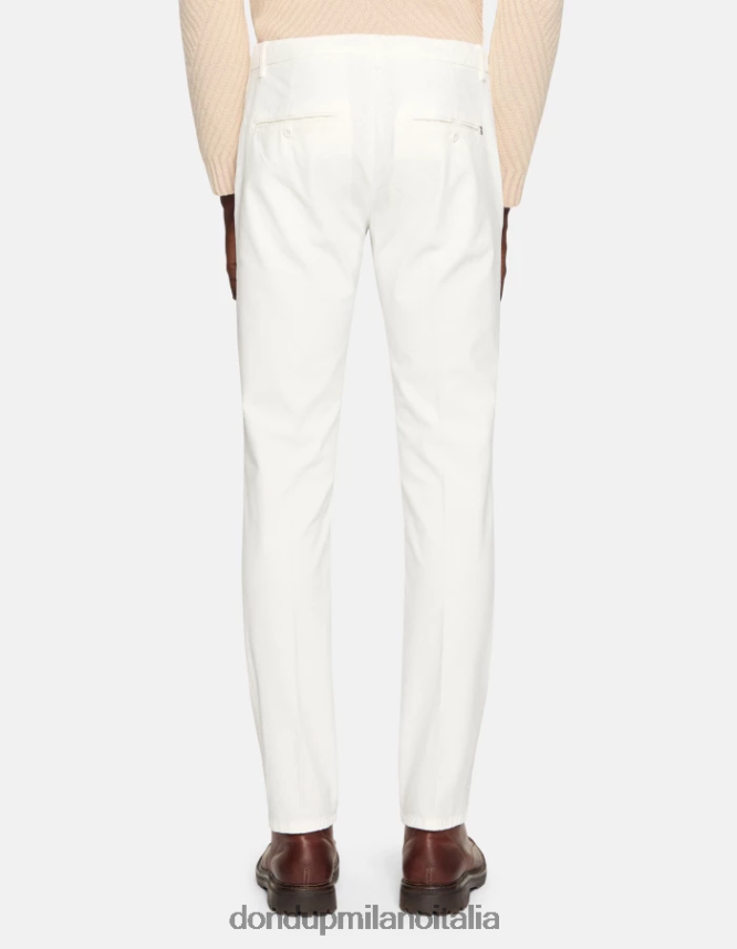 DONDUP hombres pantalones Spiritissimo de algodón regular fit vestir alabastro AZX2Z0756