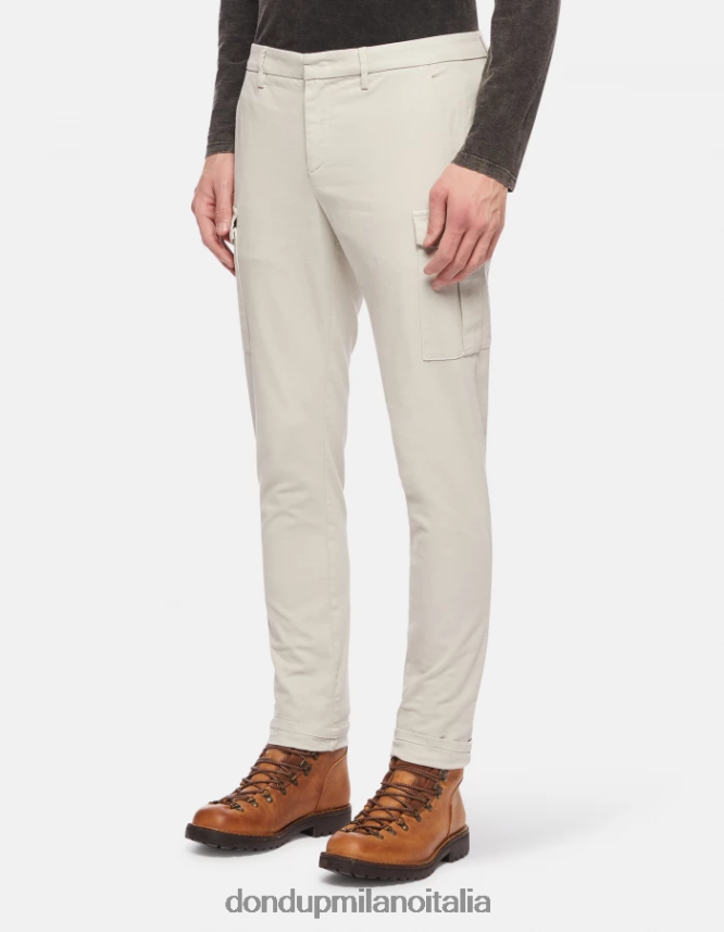 DONDUP hombres pantalones eddy slim de algodón vestir yeso AZX2Z0775