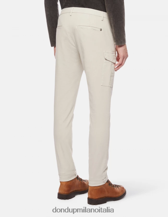 DONDUP hombres pantalones eddy slim de algodón vestir yeso AZX2Z0775