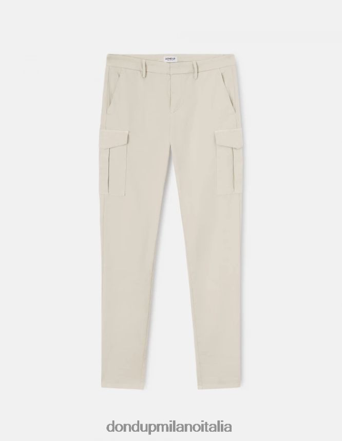 DONDUP hombres pantalones eddy slim de algodón vestir yeso AZX2Z0775