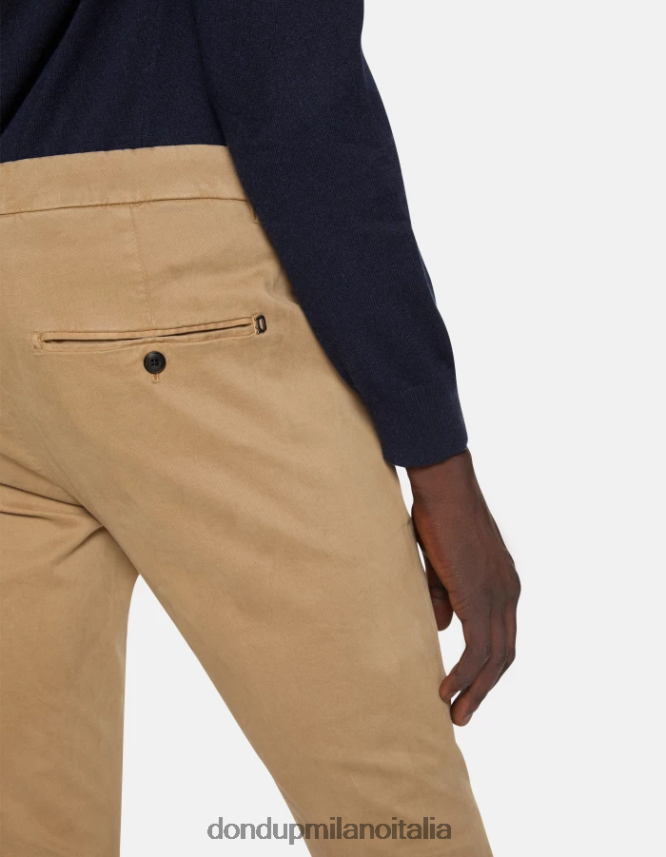 DONDUP hombres pantalones gaubert slim de algodón vestir arena AZX2Z0687