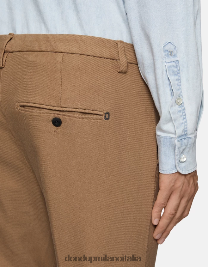 DONDUP hombres pantalones gaubert slim de algodón vestir arena AZX2Z0779