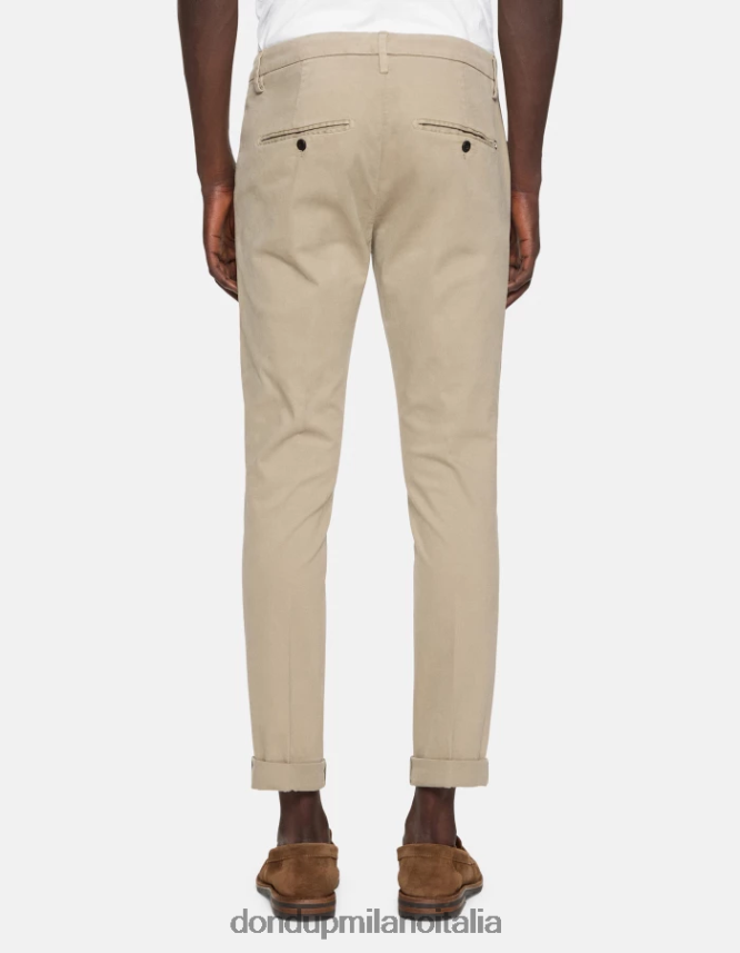 DONDUP hombres pantalones gaubert slim de algodón vestir corteccia AZX2Z0686