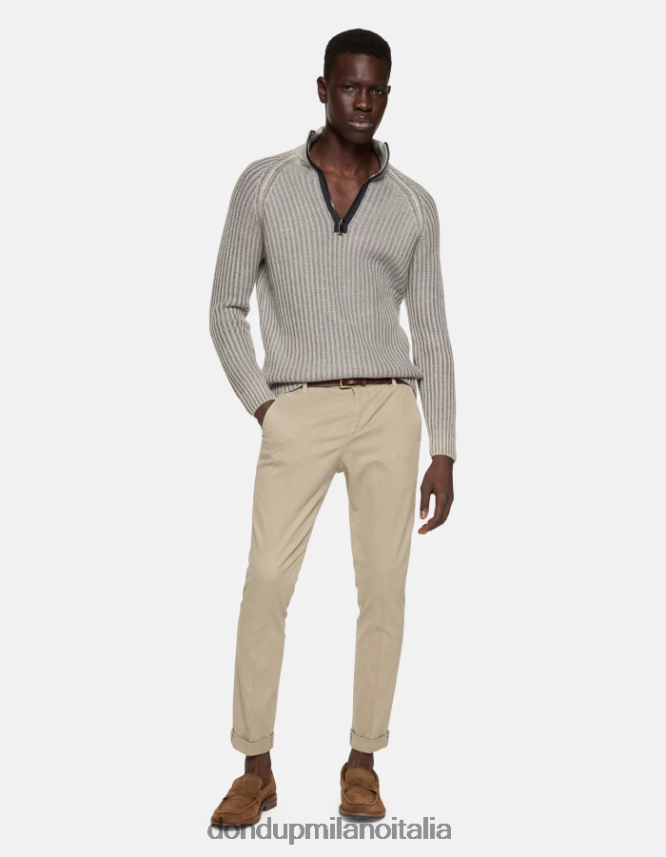 DONDUP hombres pantalones gaubert slim de algodón vestir corteccia AZX2Z0686