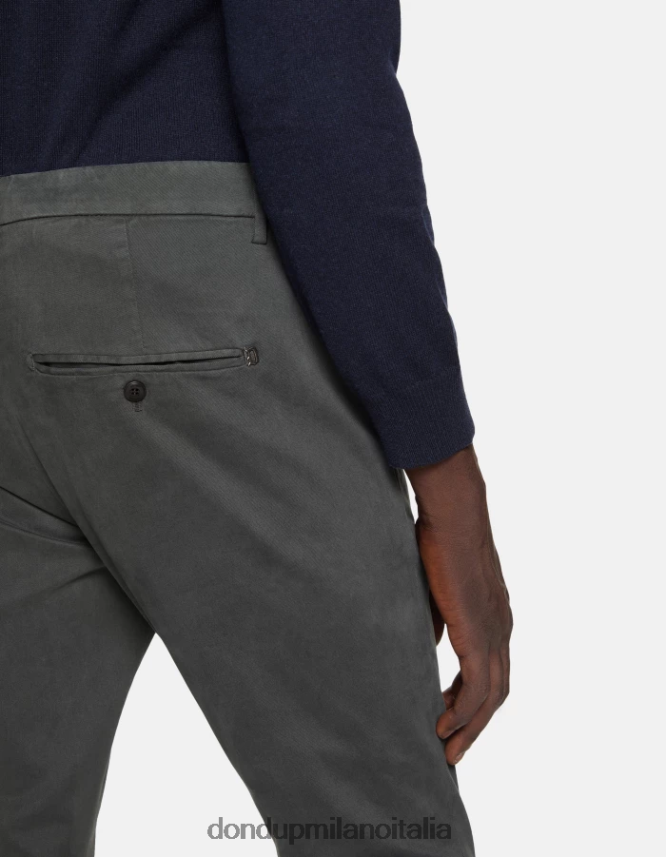 DONDUP hombres pantalones gaubert slim de algodón vestir humo AZX2Z0691