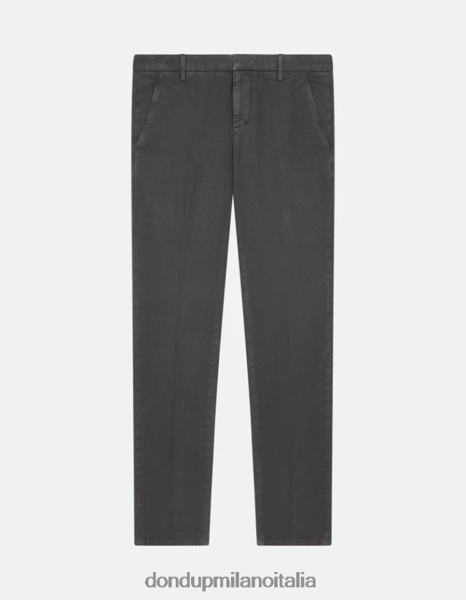 DONDUP hombres pantalones gaubert slim de algodón vestir humo AZX2Z0709