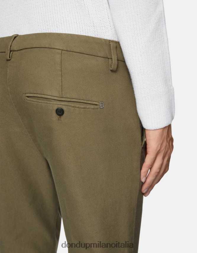 DONDUP hombres pantalones gaubert slim de algodón vestir verde salvia AZX2Z0780