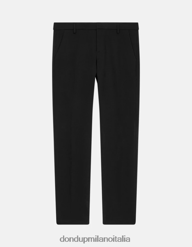 DONDUP hombres pantalones gaubert slim de punto vestir negro AZX2Z0731