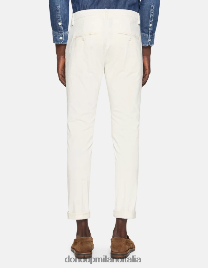 DONDUP hombres pantalones gaubert slim de terciopelo vestir alabastro AZX2Z0761