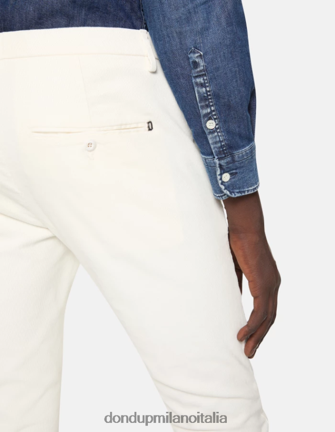 DONDUP hombres pantalones gaubert slim de terciopelo vestir alabastro AZX2Z0761