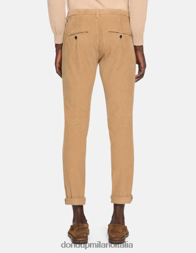 DONDUP hombres pantalones gaubert slim de terciopelo vestir arena AZX2Z0763