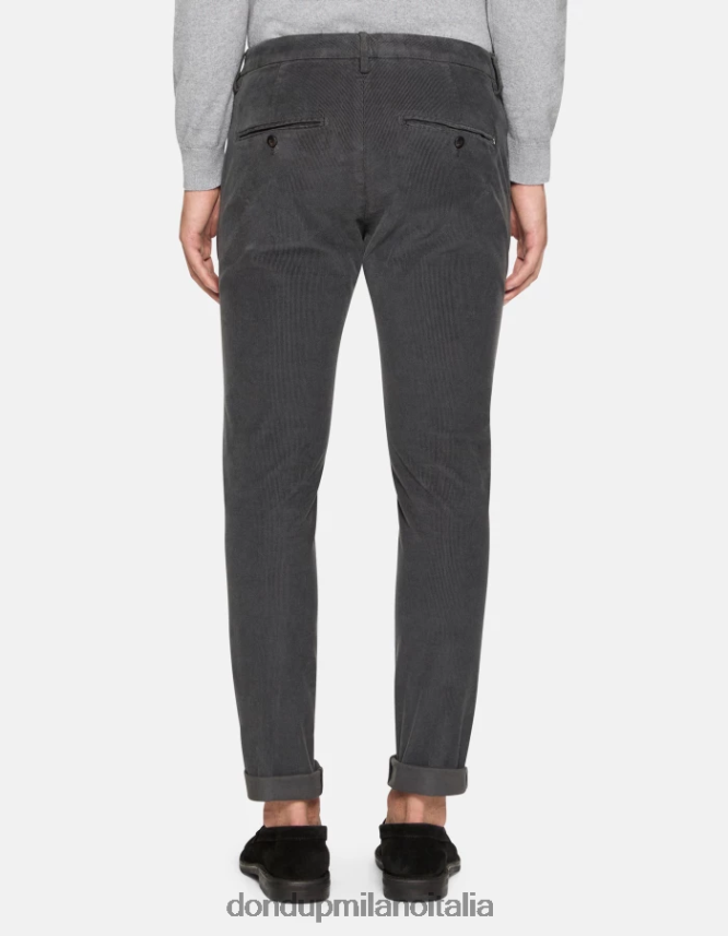 DONDUP hombres pantalones gaubert slim de terciopelo vestir humo AZX2Z0769