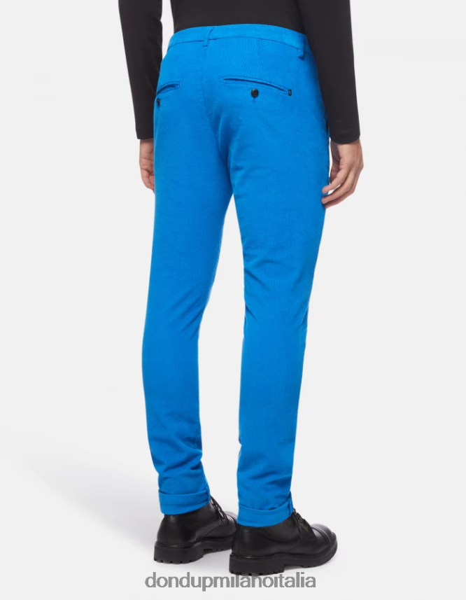 DONDUP hombres pantalones gaubert slim de terciopelo vestir turquesa AZX2Z0766