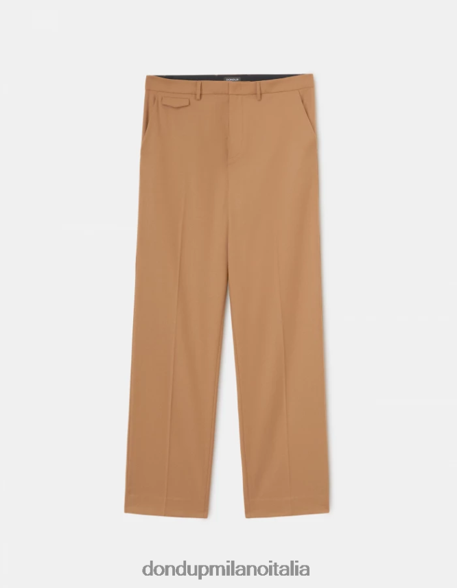 DONDUP hombres pantalones louis holgados de franela vestir camello AZX2Z0681