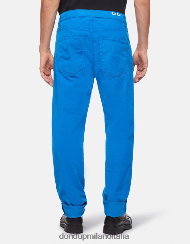 DONDUP hombres pantalones paco holgados de terciopelo de 34 pulgadas vestir turquesa AZX2Z0580