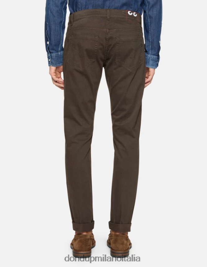 DONDUP hombres pantalones pitillo de algodón george vestir castoro AZX2Z0646