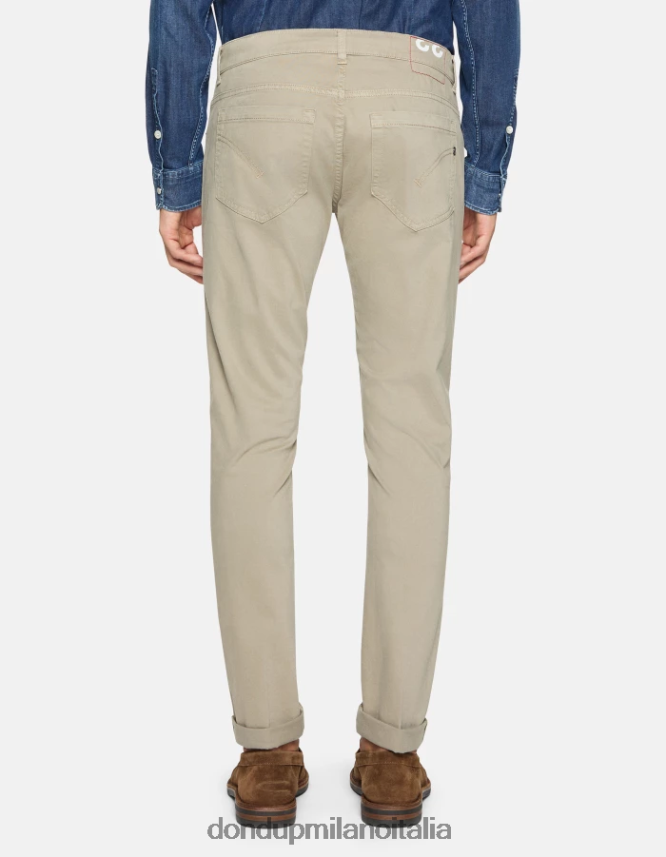 DONDUP hombres pantalones pitillo de algodón george vestir corteccia AZX2Z0645