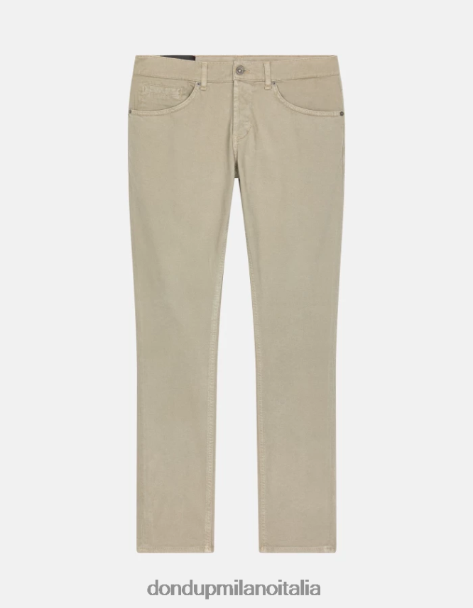 DONDUP hombres pantalones pitillo de algodón george vestir corteccia AZX2Z0645