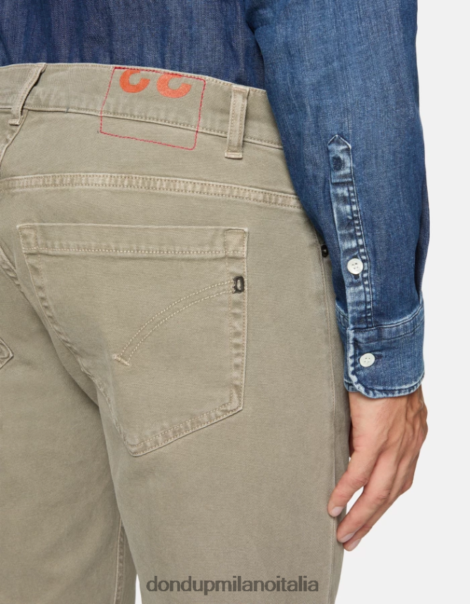 DONDUP hombres pantalones pitillo de algodón george vestir corteccia AZX2Z0649