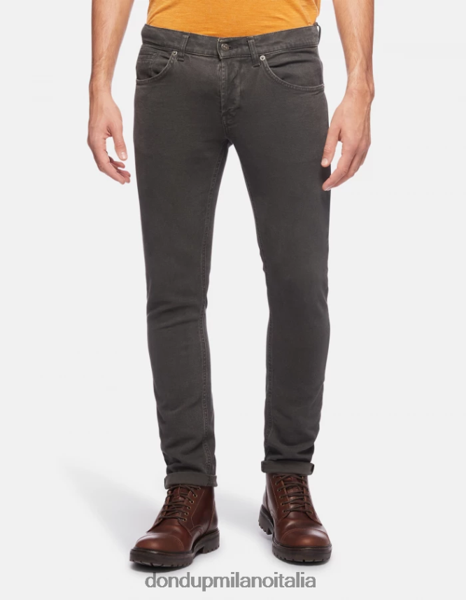 DONDUP hombres pantalones pitillo de algodón george vestir humo AZX2Z0651