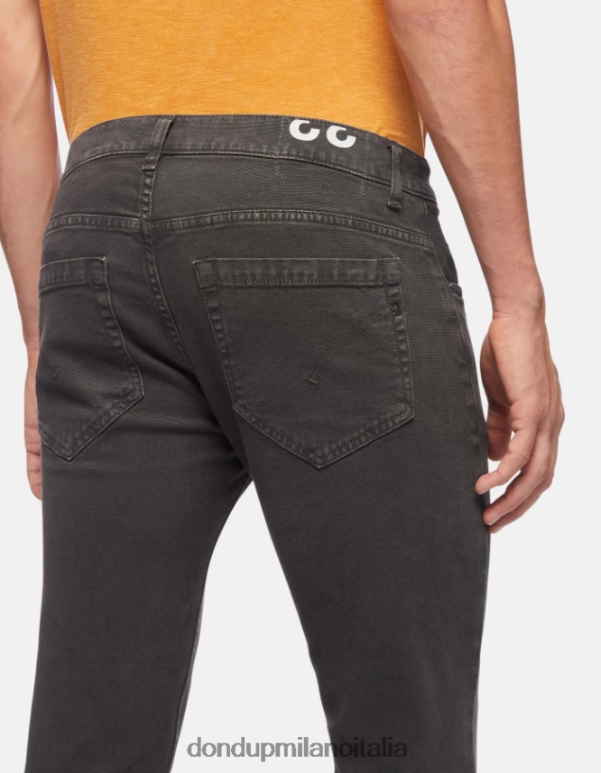 DONDUP hombres pantalones pitillo de algodón george vestir humo AZX2Z0651