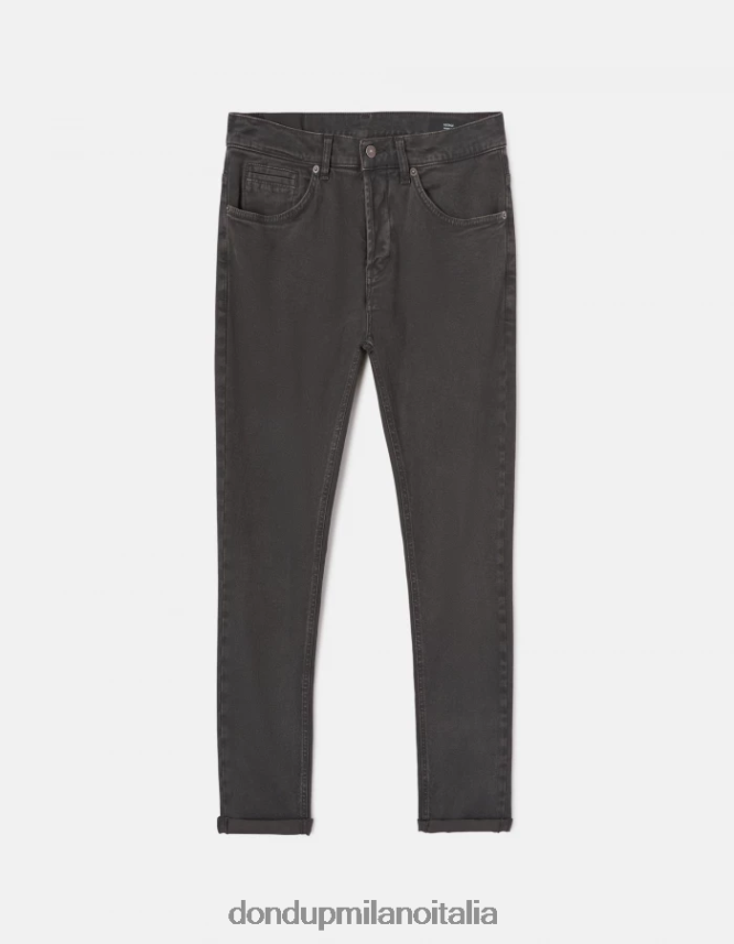 DONDUP hombres pantalones pitillo de algodón george vestir humo AZX2Z0651