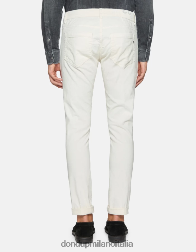 DONDUP hombres pantalones pitillo de terciopelo george vestir alabastro AZX2Z0642