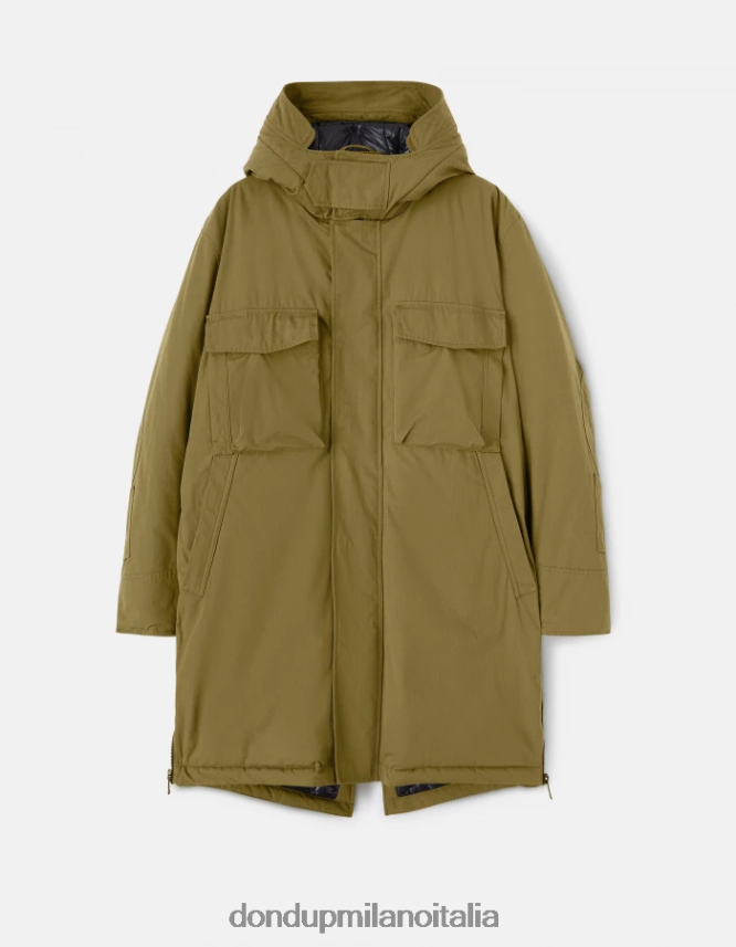 DONDUP hombres parka holgada en tejido técnico vestir verde salvia AZX2Z0904