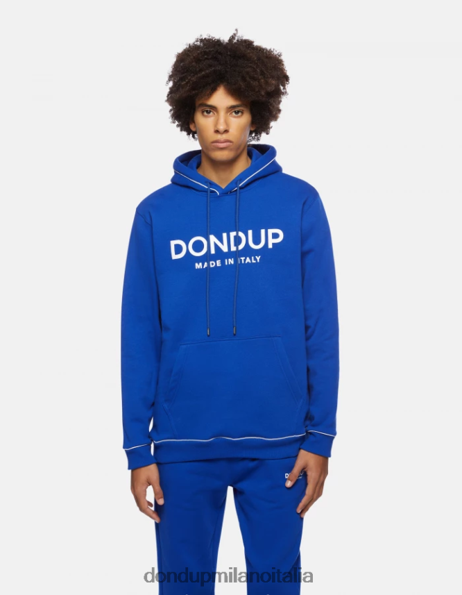 DONDUP hombres sudadera con capucha y corte regular vestir azul real AZX2Z0824