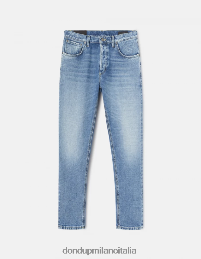 DONDUP hombres vaqueros Brighton de denim rígido con corte carrot vestir azul AZX2Z0652