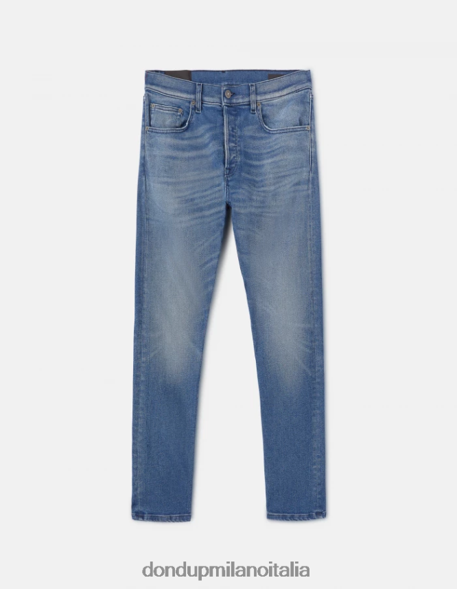 DONDUP hombres vaqueros Icon de corte regular en denim elástico vestir azul AZX2Z0628