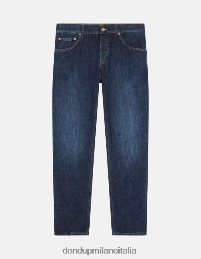 DONDUP hombres vaqueros mius slim de denim elástico vestir azul AZX2Z0560