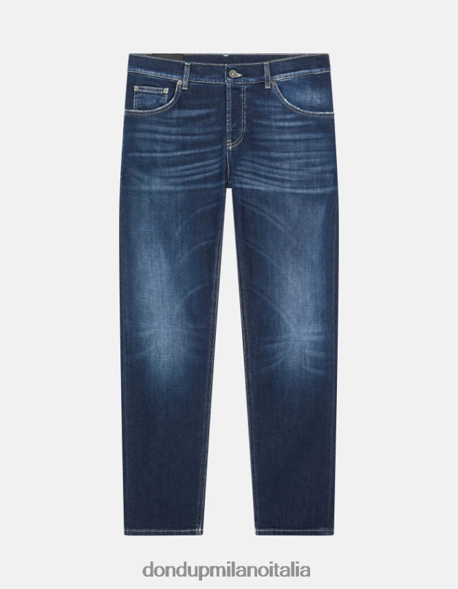 DONDUP hombres vaqueros mius slim de denim elástico vestir azul AZX2Z0591