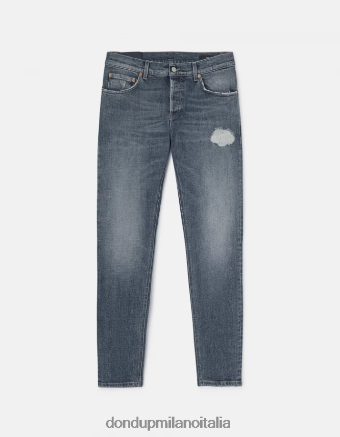 DONDUP hombres vaqueros mius slim de denim elástico vestir azul AZX2Z0622