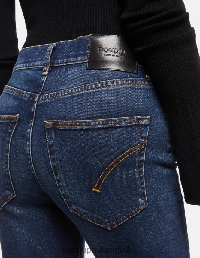 DONDUP mujer Vaqueros Daila slim de denim elástico vestir azul AZX2Z057