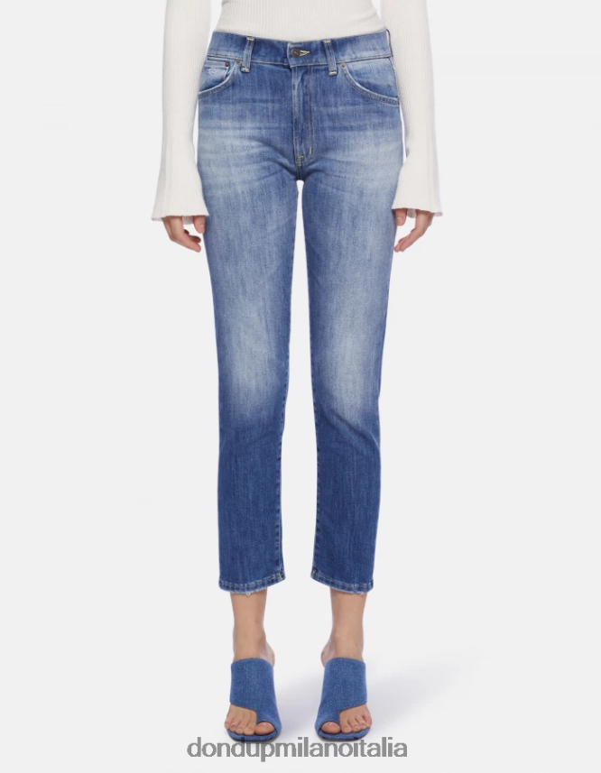 DONDUP mujer Vaqueros Daila slim de denim elástico vestir azul AZX2Z063