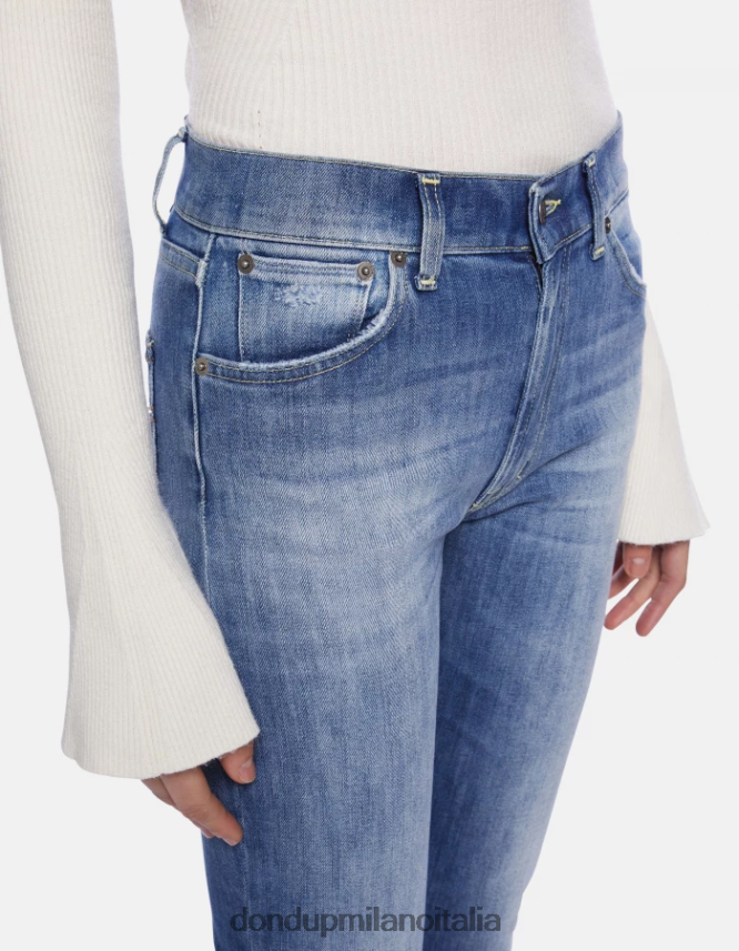 DONDUP mujer Vaqueros Daila slim de denim elástico vestir azul AZX2Z063