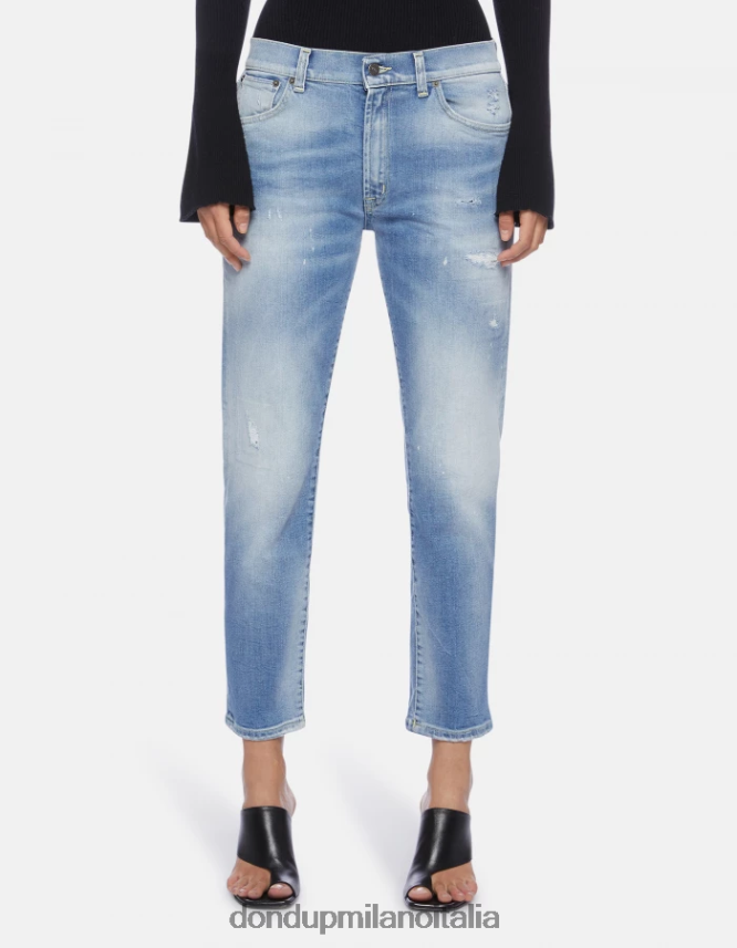 DONDUP mujer Vaqueros Daila slim de denim elástico vestir azul AZX2Z084