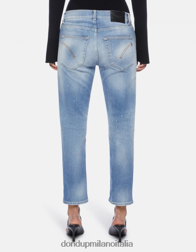 DONDUP mujer Vaqueros Daila slim de denim elástico vestir azul AZX2Z084