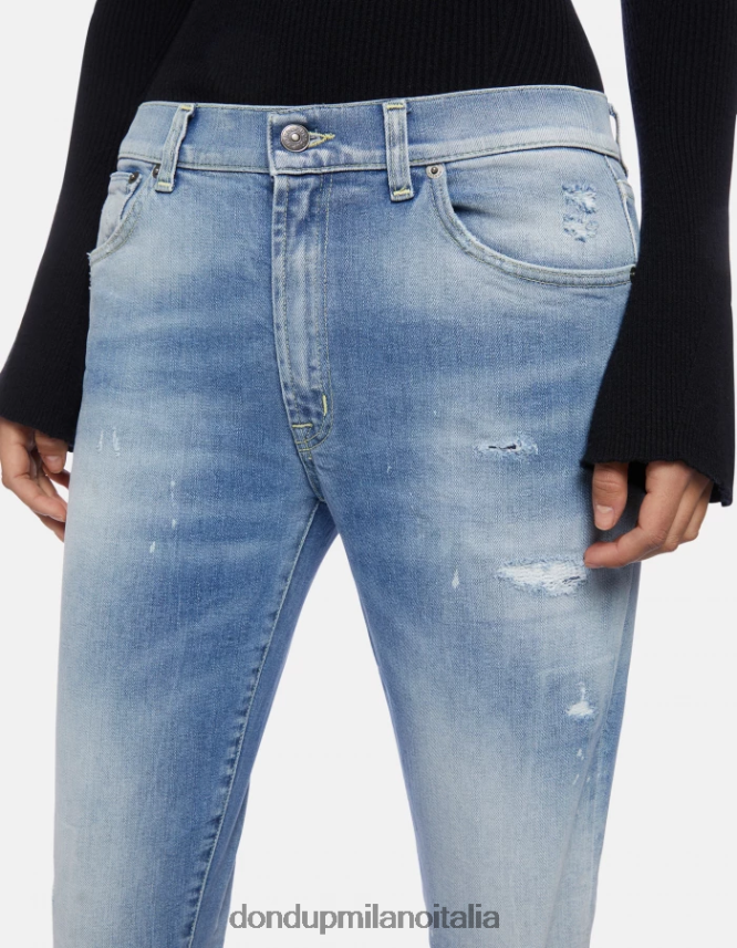 DONDUP mujer Vaqueros Daila slim de denim elástico vestir azul AZX2Z084