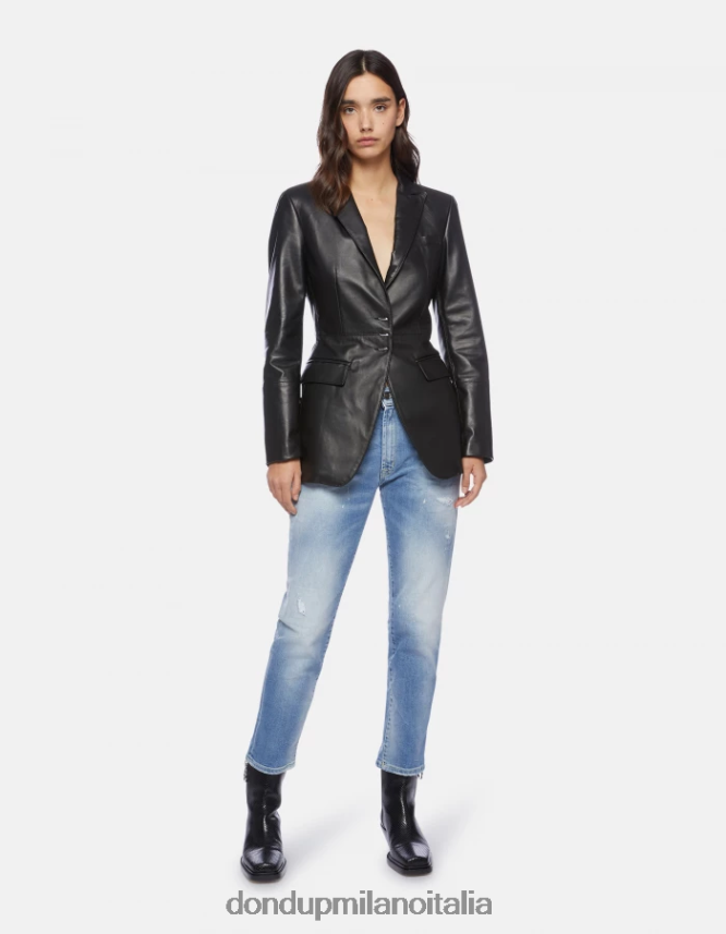 DONDUP mujer Vaqueros Daila slim de denim elástico vestir azul AZX2Z084