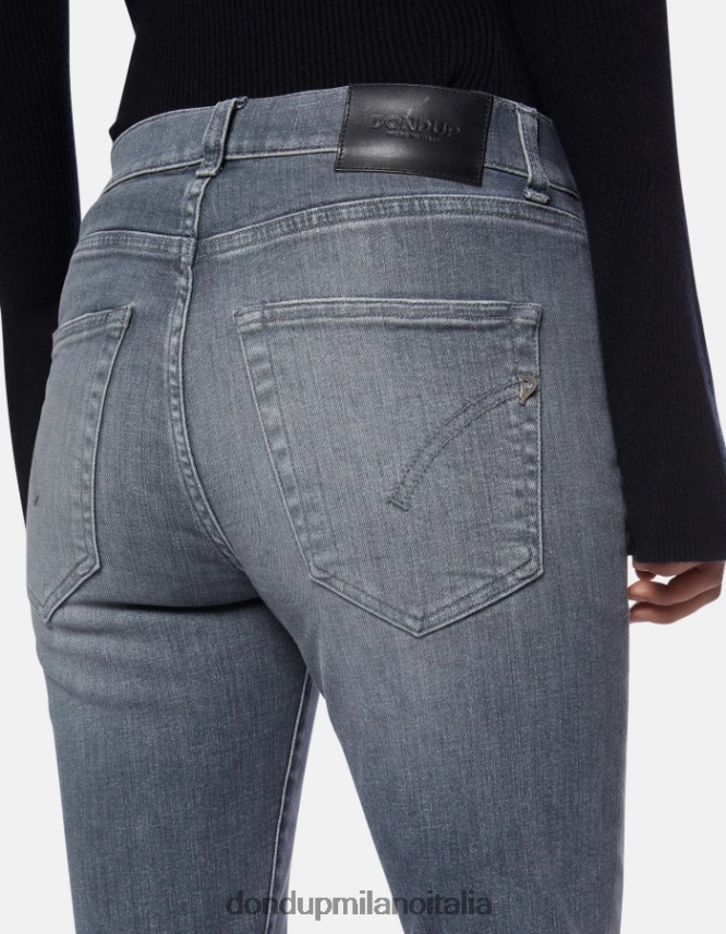 DONDUP mujer Vaqueros Daila slim de denim elástico vestir topo AZX2Z080