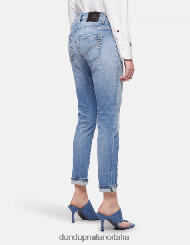 DONDUP mujer Vaqueros ajustados Monroe en denim elástico vestir azul AZX2Z099