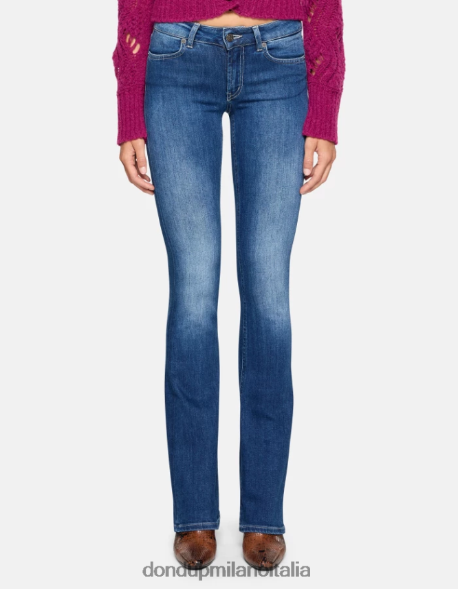 DONDUP mujer Vaqueros bootcut lola en denim elástico vestir azul AZX2Z041