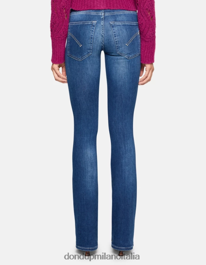 DONDUP mujer Vaqueros bootcut lola en denim elástico vestir azul AZX2Z041