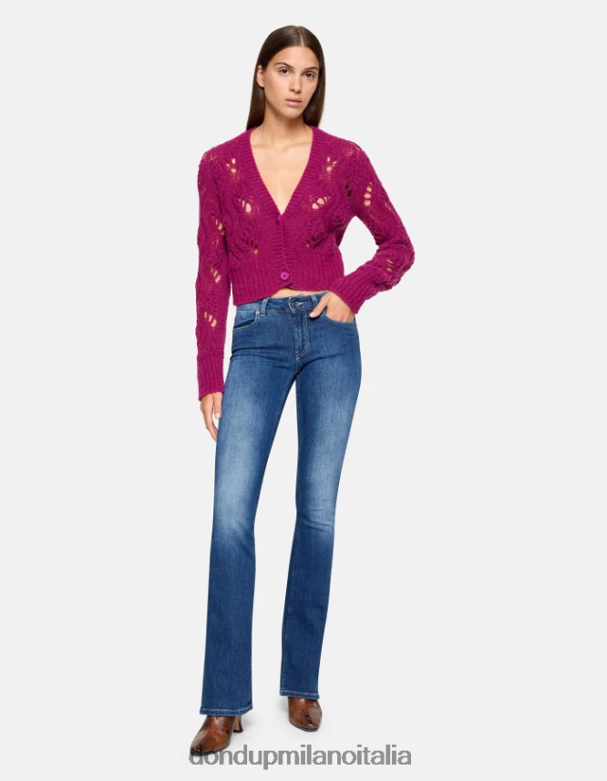 DONDUP mujer Vaqueros bootcut lola en denim elástico vestir azul AZX2Z041