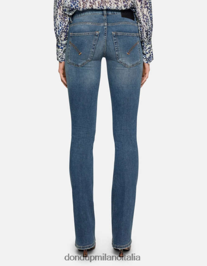 DONDUP mujer Vaqueros bootcut lola en denim elástico vestir azul AZX2Z043