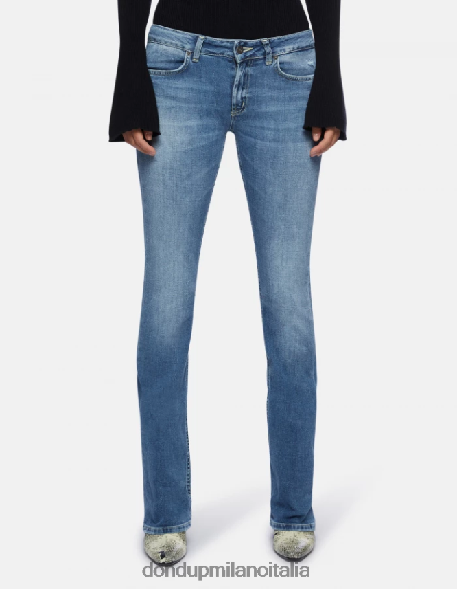 DONDUP mujer Vaqueros bootcut lola en denim elástico vestir azul AZX2Z097